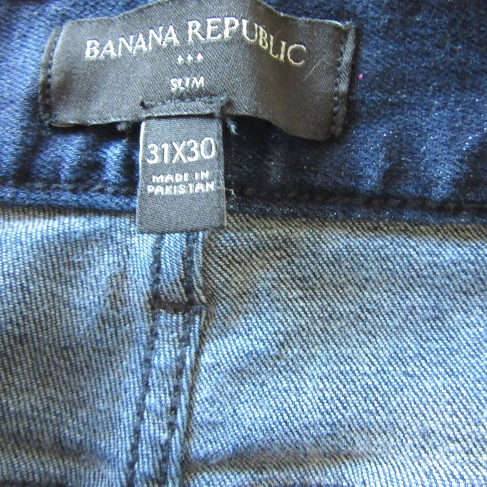 Banana Republic Dark Wash Blue Slim 31 Straight Leg Jeans - Picture 3 of 5